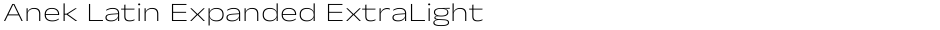 Anek Latin Expanded ExtraLightDemo