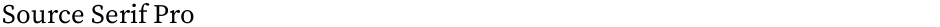 Source Serif ProDemo