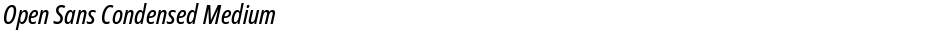 Open Sans Condensed MediumDemo