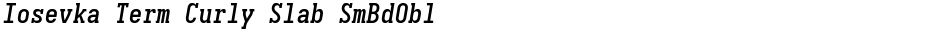 Iosevka Term Curly Slab SmBdOblDemo