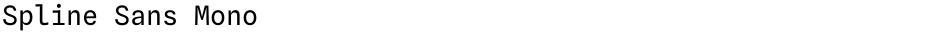 Spline Sans MonoDemo