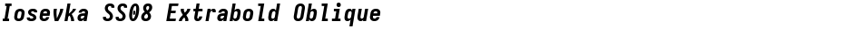 Iosevka SS08 Extrabold ObliqueDemo