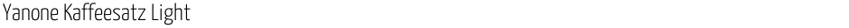 Yanone Kaffeesatz LightDemo