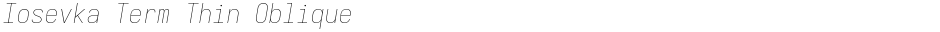 Iosevka Term Thin ObliqueDemo