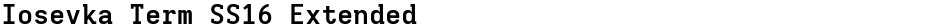 Iosevka Term SS16 ExtendedDemo