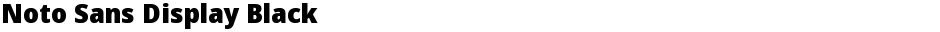 Noto Sans Display BlackDemo