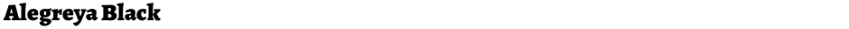 Alegreya BlackDemo