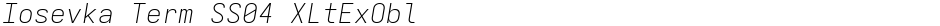 Iosevka Term SS04 XLtExOblDemo