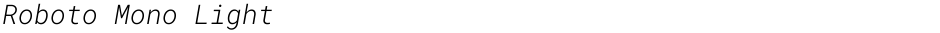 Roboto Mono LightDemo