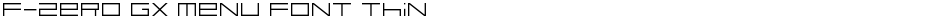 F-Zero GX Menu Font ThinDemo