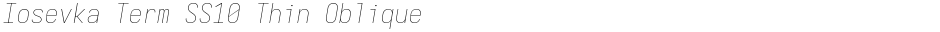 Iosevka Term SS10 Thin ObliqueDemo