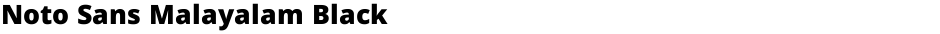 Noto Sans Malayalam BlackDemo