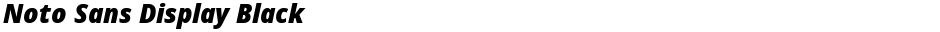 Noto Sans Display BlackDemo