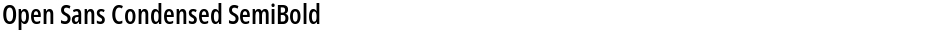 Open Sans Condensed SemiBoldDemo