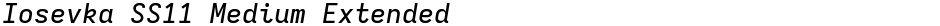 Iosevka SS11 Medium ExtendedDemo