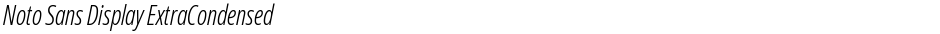 Noto Sans Display ExtraCondensed LightDemo