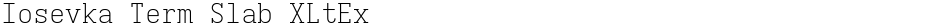 Iosevka Term Slab XLtExDemo