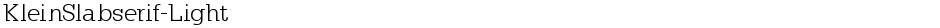 KleinSlabserif-LightDemo