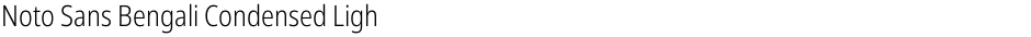 Noto Sans Bengali Condensed LightDemo