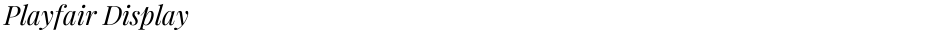 Playfair DisplayDemo