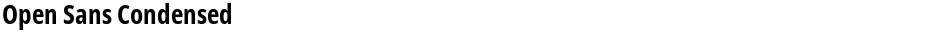 Open Sans CondensedDemo