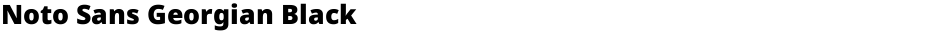 Noto Sans Georgian BlackDemo
