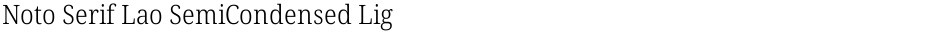 Noto Serif Lao SemiCondensed LightDemo