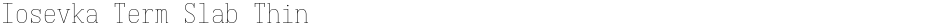 Iosevka Term Slab ThinDemo