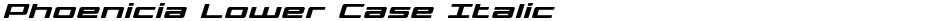 Phoenicia Lower Case ItalicDemo