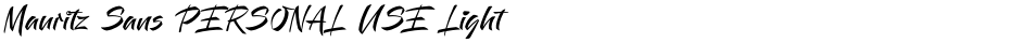 Mauritz Sans PERSONAL USE LightDemo