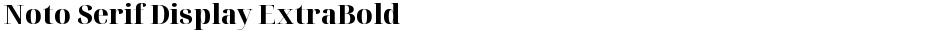 Noto Serif Display ExtraBoldDemo