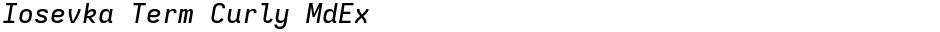 Iosevka Term Curly MdExDemo