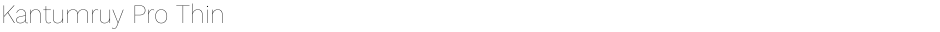 Kantumruy Pro ThinDemo