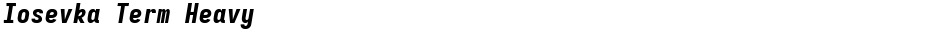 Iosevka Term HeavyDemo