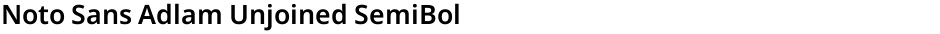 Noto Sans Adlam Unjoined SemiBoldDemo