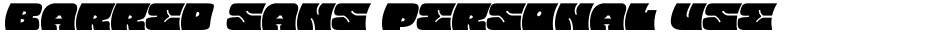 Barred Sans PERSONAL USEDemo