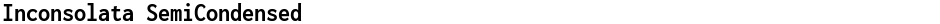 Inconsolata SemiCondensedDemo
