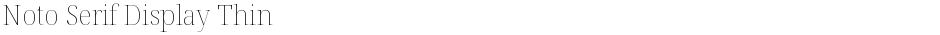 Noto Serif Display ThinDemo