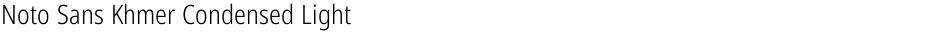 Noto Sans Khmer Condensed LightDemo