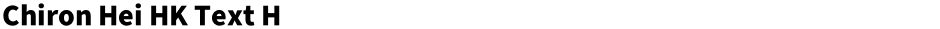 Chiron Hei HK Text HDemo