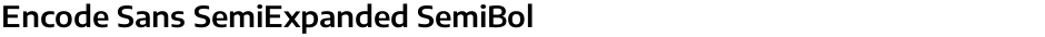Encode Sans SemiExpanded SemiBoldDemo