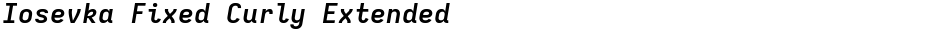 Iosevka Fixed Curly ExtendedDemo