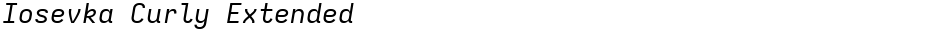 Iosevka Curly ExtendedDemo
