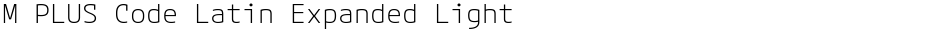 M PLUS Code Latin Expanded LightDemo