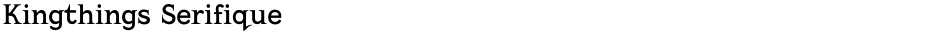 Kingthings SerifiqueDemo