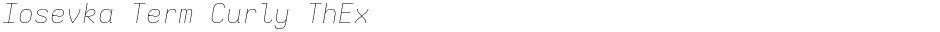 Iosevka Term Curly ThExDemo