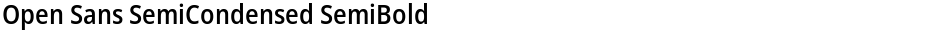 Open Sans SemiCondensed SemiBoldDemo