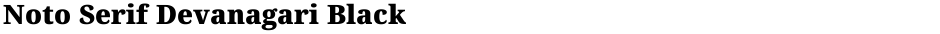 Noto Serif Devanagari BlackDemo