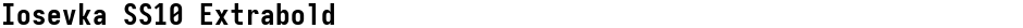Iosevka SS10 ExtraboldDemo