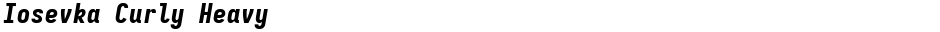 Iosevka Curly HeavyDemo